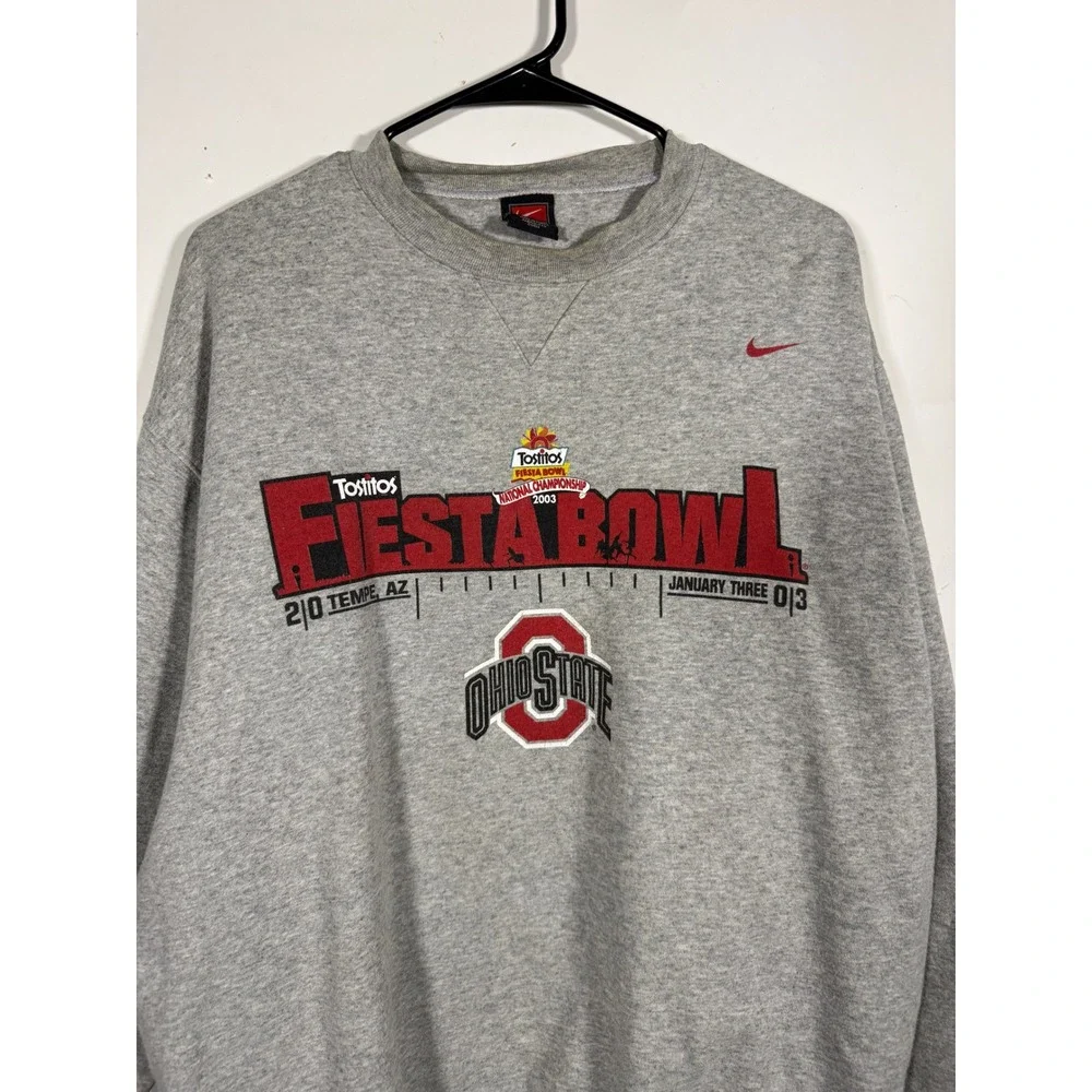 Vintage Nike Ohio State Buckeyes 2003 Fiesta Bowl National Champ Sweatshirt L